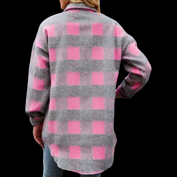 Pink and Grey Shacket - Picture 2 of 3